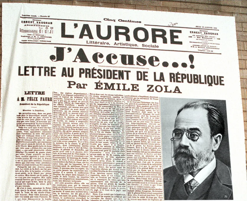 Le 13 janvier 1898, Emile Zola sortait de sa réserve sur l’affaire Dreyfus en signant « J’accuse » dans « L'Aurore ».