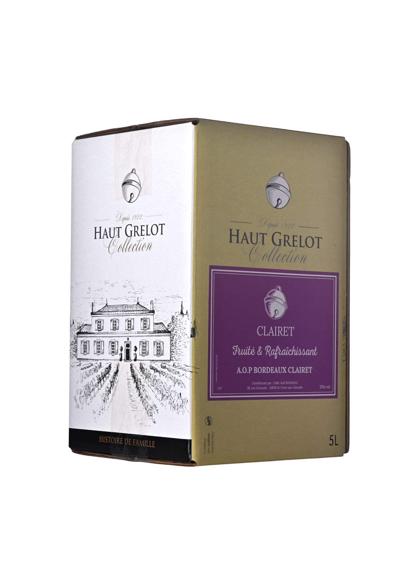 BIB 5L Clairet A.O.P. Bordeaux du Château Haut-Grelot