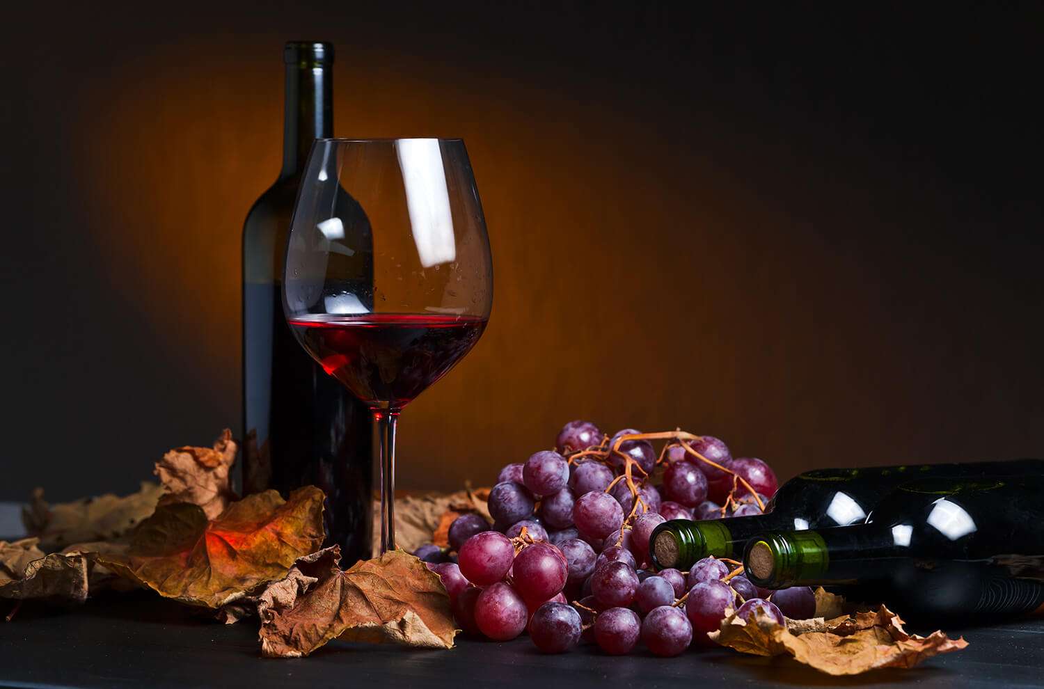 grappe de raisin et vin