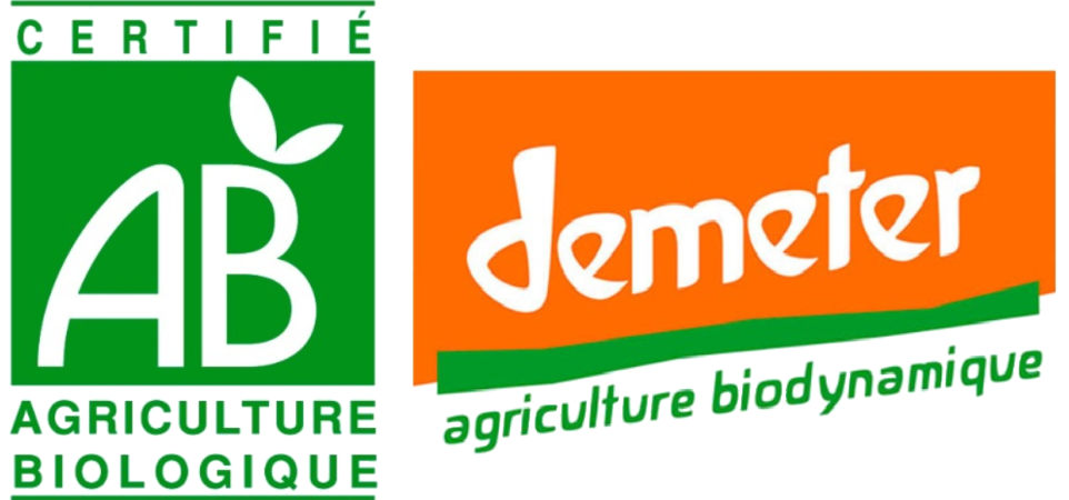 Certifié Agriculture Biologique - Demeter Agriculture bioadynamique