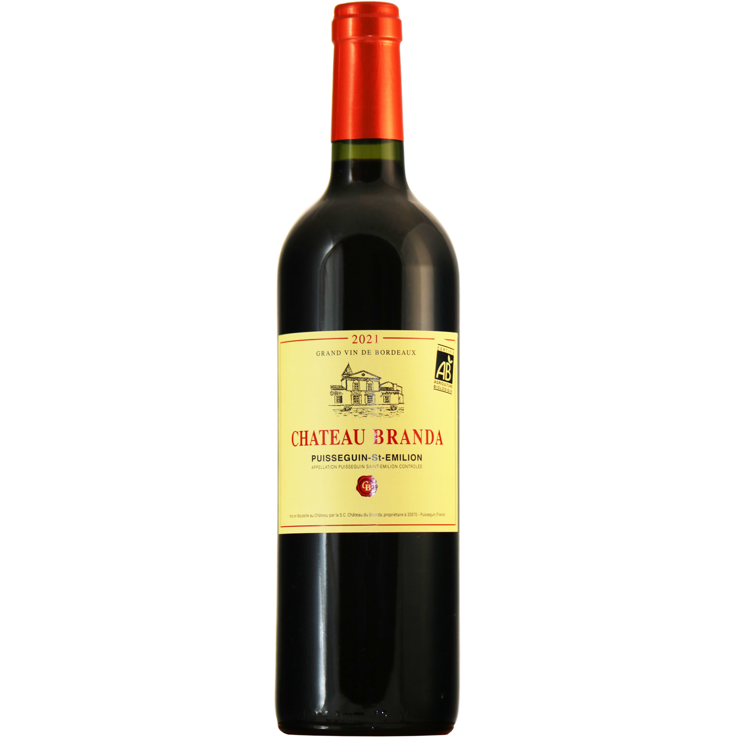 Château Branda 2021 Puisseguin St-Emilion carton 0.75 (X6) – Image 2