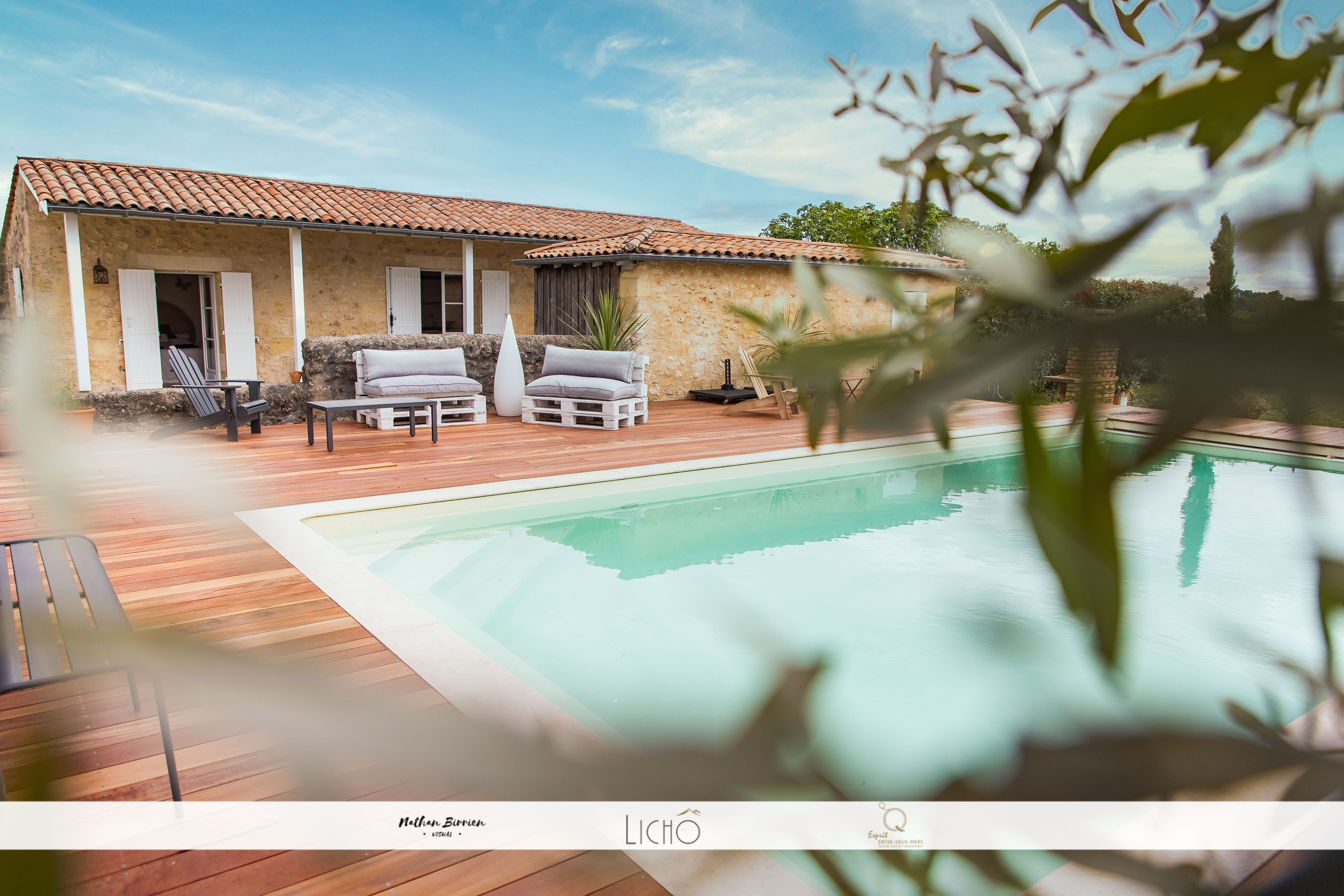 gite piscine vignes