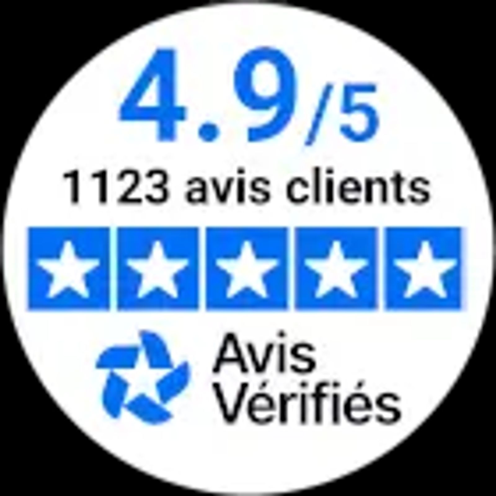 Avis Vérifiés; 4.9 sur 5; 111 avis client