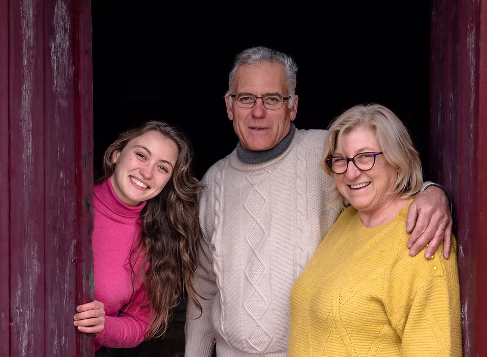 Famille Pestoury Isabelle, Bertrand et Marie
