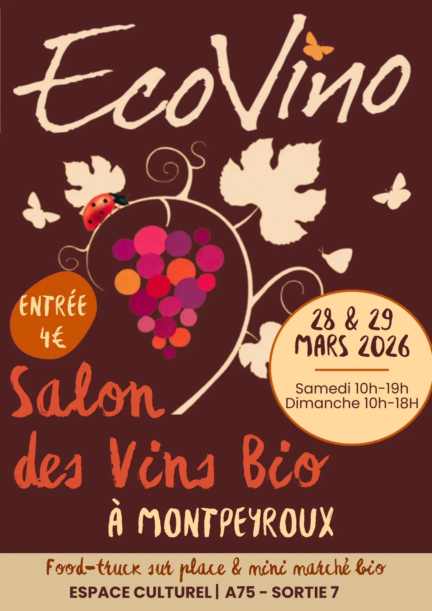 Cajus au Salon des Vins Bio de Monpeyroux 28 & 29 mars 2026