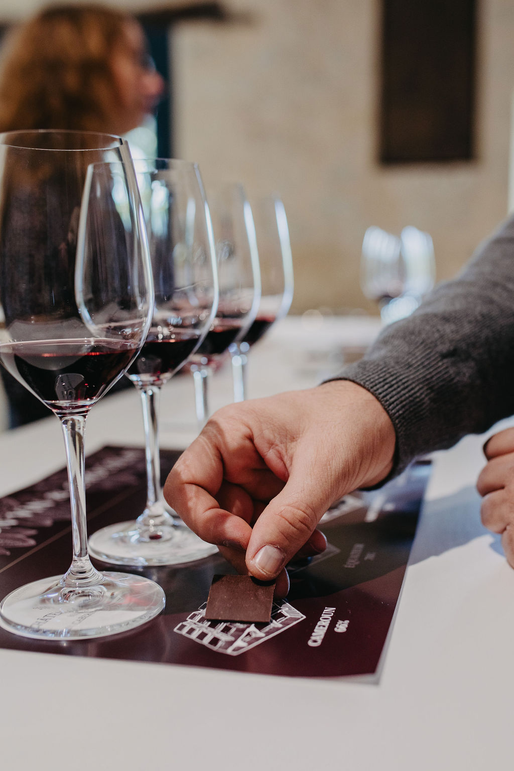 Dégustation vin chocolat Château Rol Valentin Saint Emilion