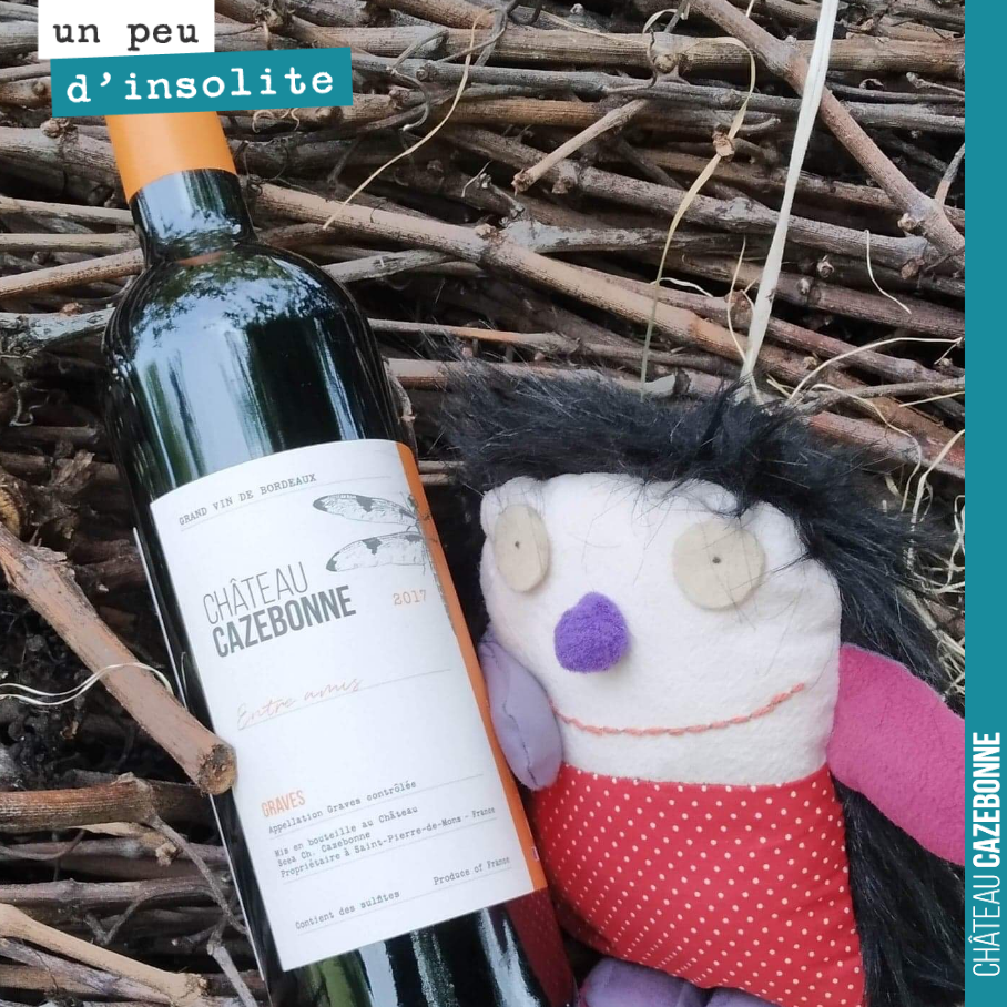 Mais qu’est ce que vient de découvrir, Henri le hérisson, au détour d’un fagot ? Une bouteille de Cazebonne Entre amis ! Je crois bien que je vais aller boire un verre avec les copains.