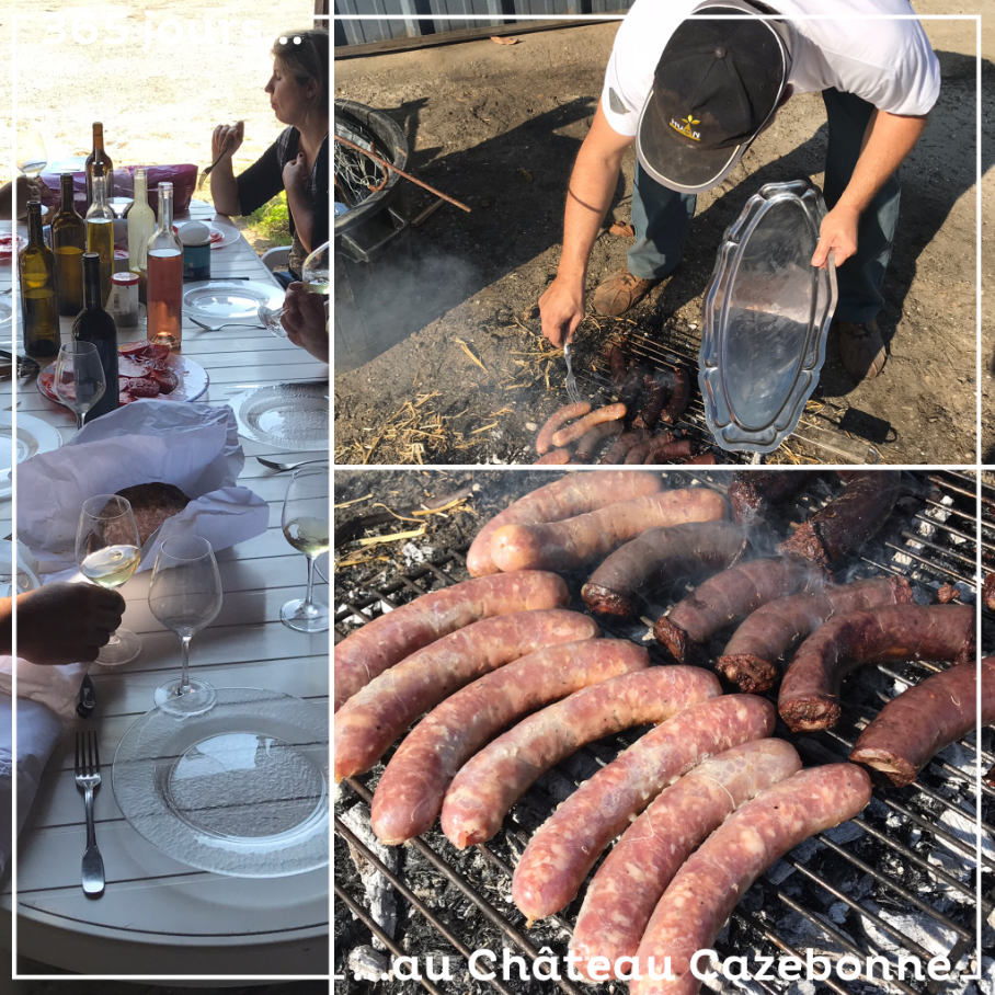 La mise en bouteille d’un millésime, c’est une fête. La finalisation souvent de 2 ou 3 années de travail.
Et cela mérite bien une petite grillade avec l’équipe qui travaille sur la mise. 22000 bout...