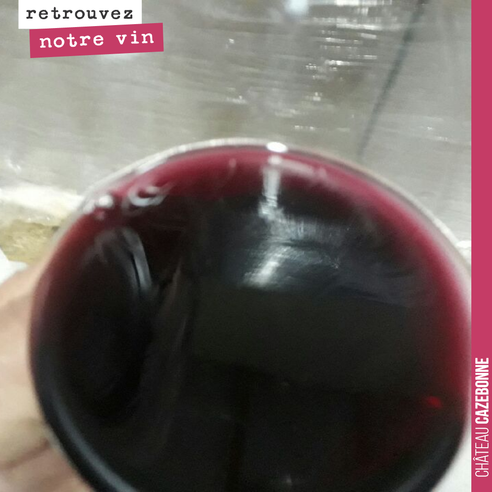 On redeguste notre rouge 2017 ‘Entre amis’ avant la mise de vendredi.
C’est bon, une belle couleur et bien ouvert sur le fruit.