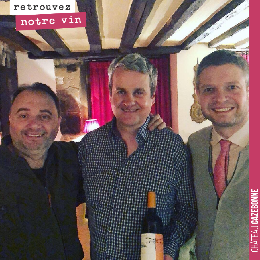 Superbe rencontre avec Fabien Azzopardi du restaurant le Coupe Chou la semaine dernière. Il vient de mettre à sa carte notre cuvée Entre amis 2017. Premier restaurant qui met Cazebonne à sa carte, ...