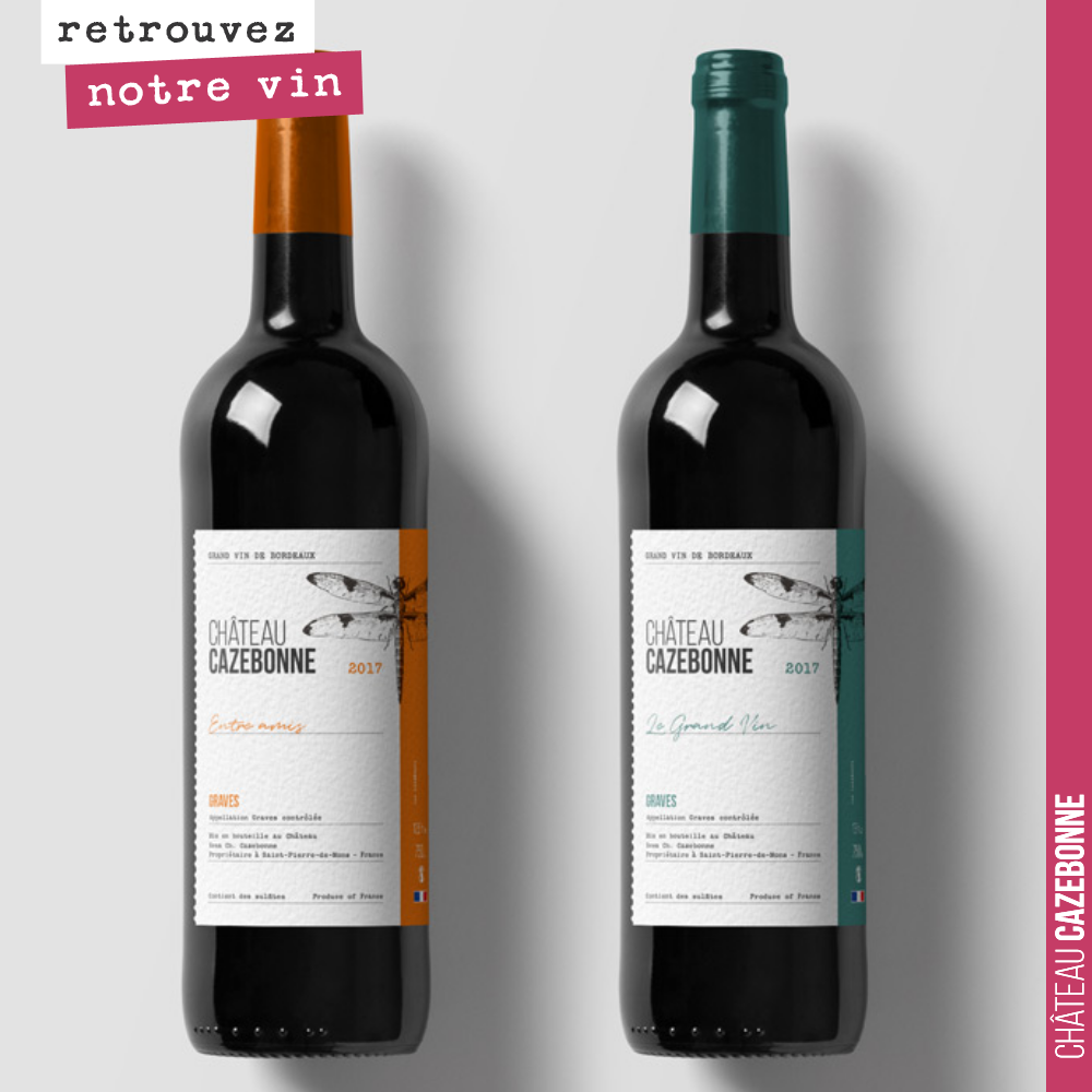 Vous en pensez quoi de nos projets d'étiquettes ?
Notre gamme comportera à terme :
- Entre amis : notre vin d'entrée de gamme, sur le fruit,
- Le grand vin : notre vin classique, élevé en fût de...