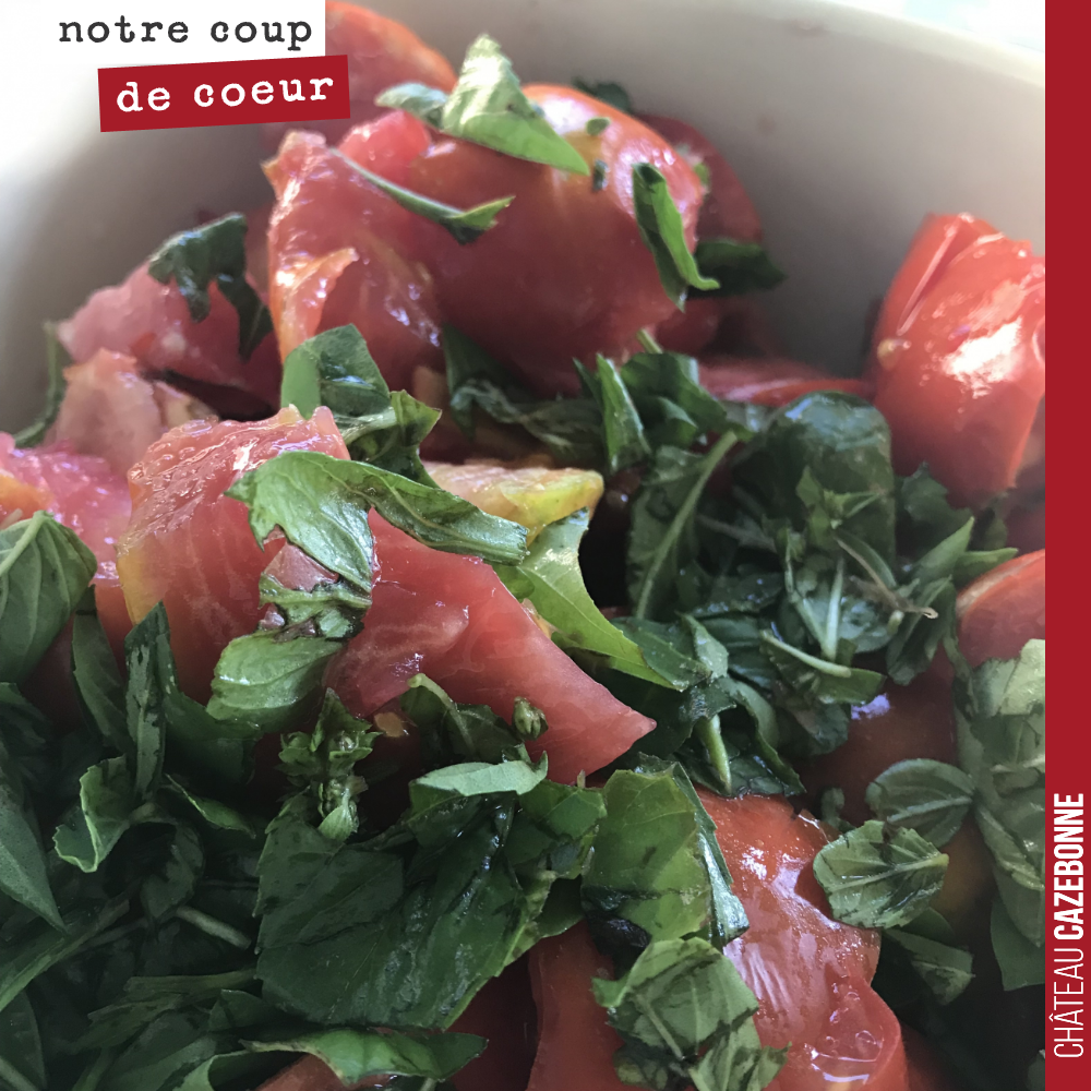 Dernière salade de tomate pleine terre.
Un mets de roi !