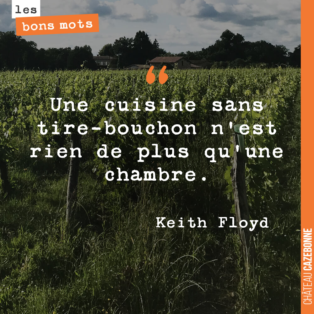 Une cuisine sans tire-bouchon n'est rien de plus qu'une chambre.
