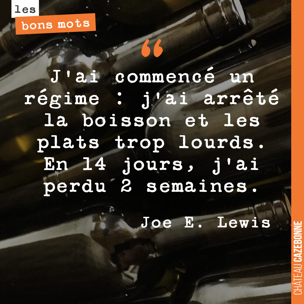 J'ai commencé un régime : j'ai arrêté la boisson et les plats trop lourds. En 14 jours, j'ai perdu 2 semaines.