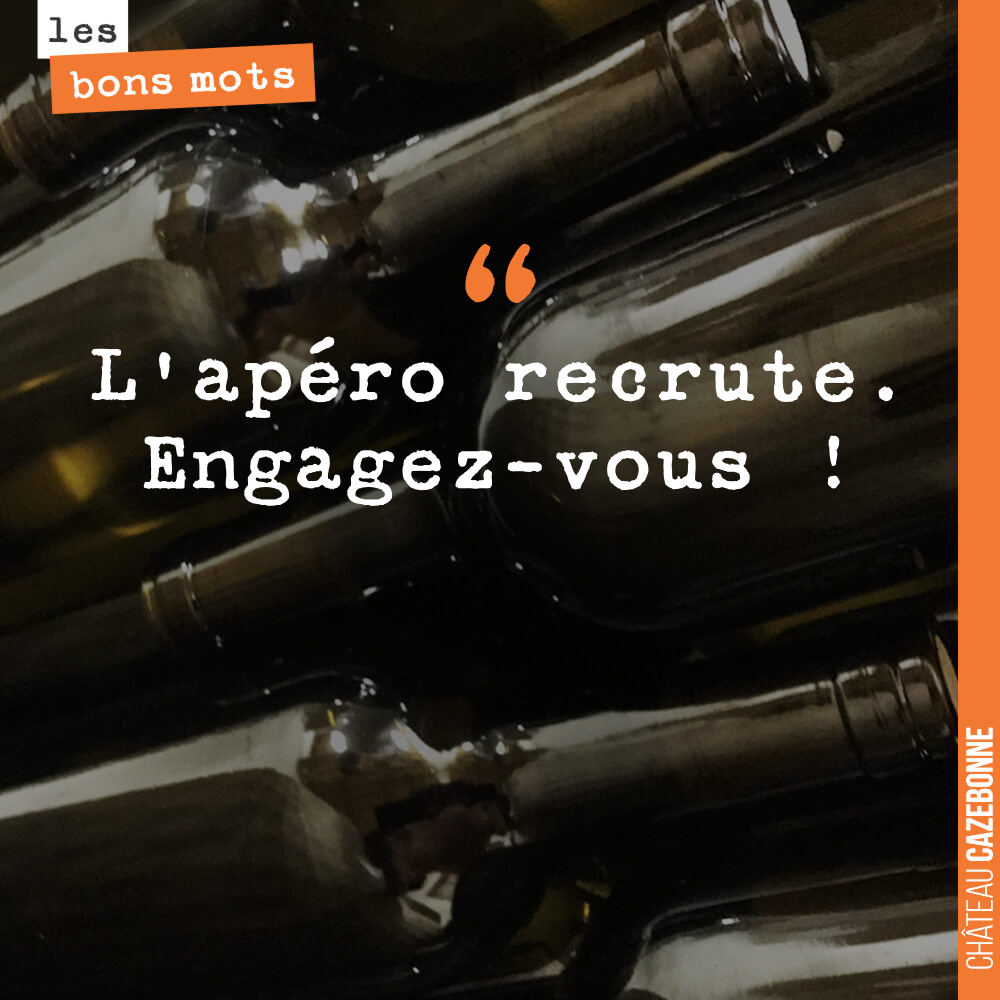 L'apéro recrute. Engagez-vous !