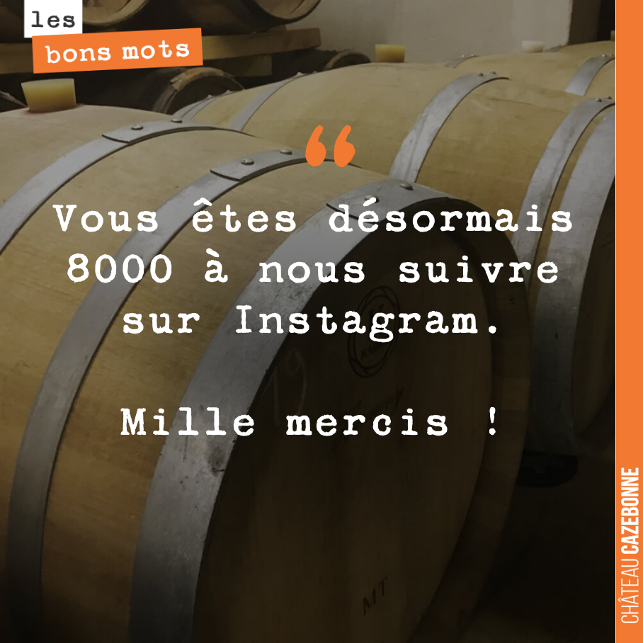 8000 followers sur Insta ! Whaou !
Pour ceux qui sont aussi sur Instagram, c'est par ici :
https://www.instagram.com/365_jours_en_bio/