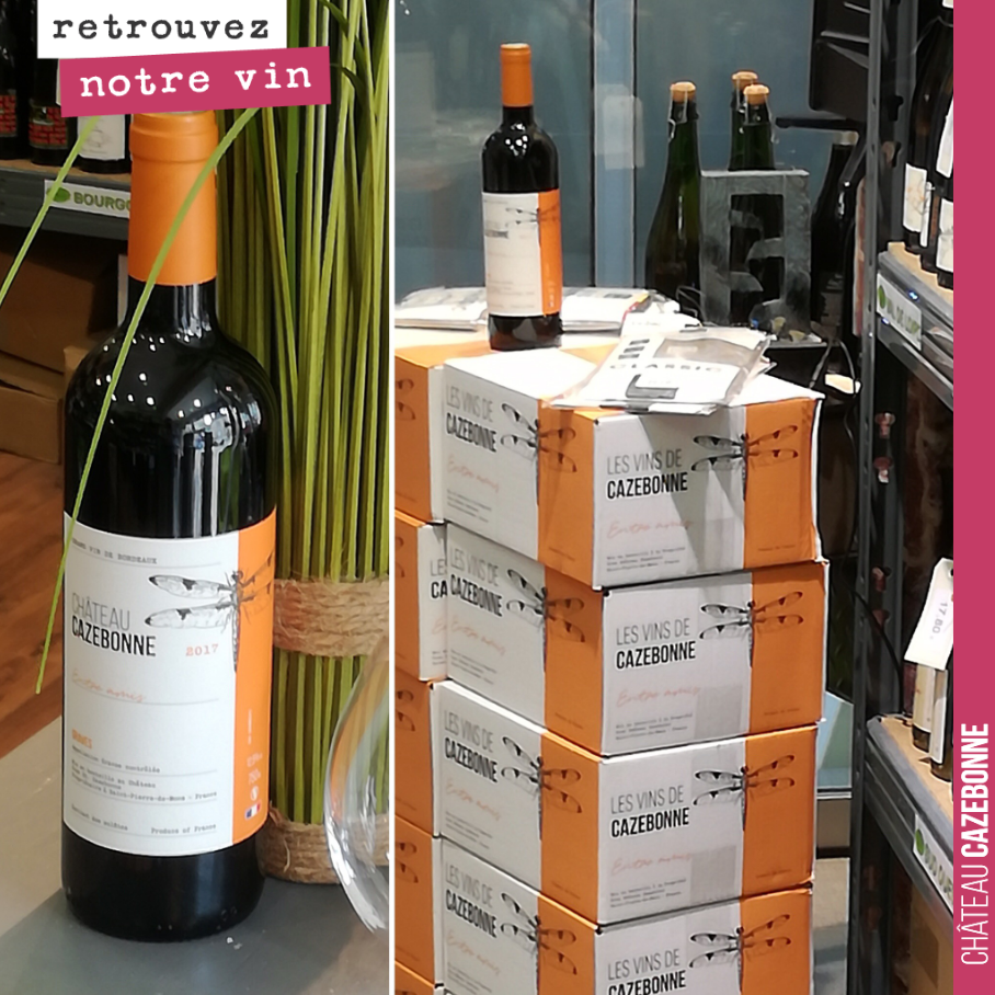 Pour nos amis bretons, retrouvez désormais la cuvée Entre amis de Cazebonne à la cave Le vin et vous, à Plescop, dans le Morbihan.