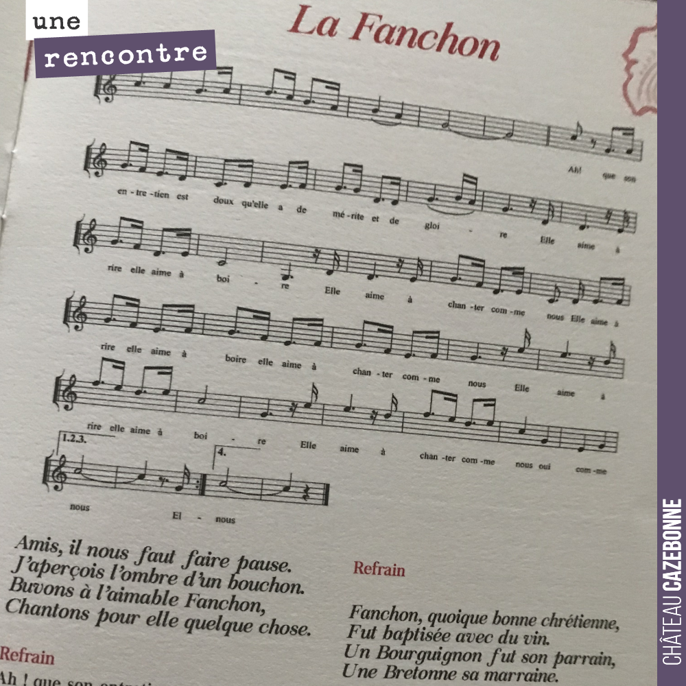 Fanchon, un classique des chansons à boire, chantée en coeur par les Cadets de Bourgnogne, au Chateau du Clos de Vougeot.