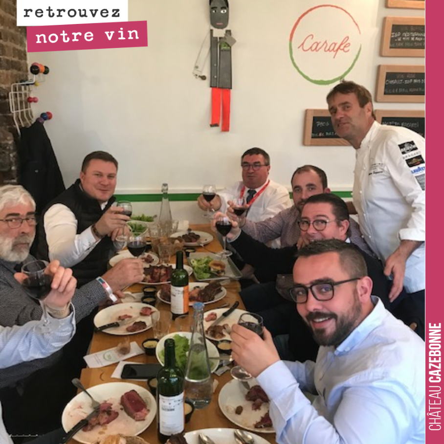 Les maires de France apprécient la cuvée Entre amis de Cazebonne.
Au restaurant de Chef Damien, Porte de Versailles, bien sûr.