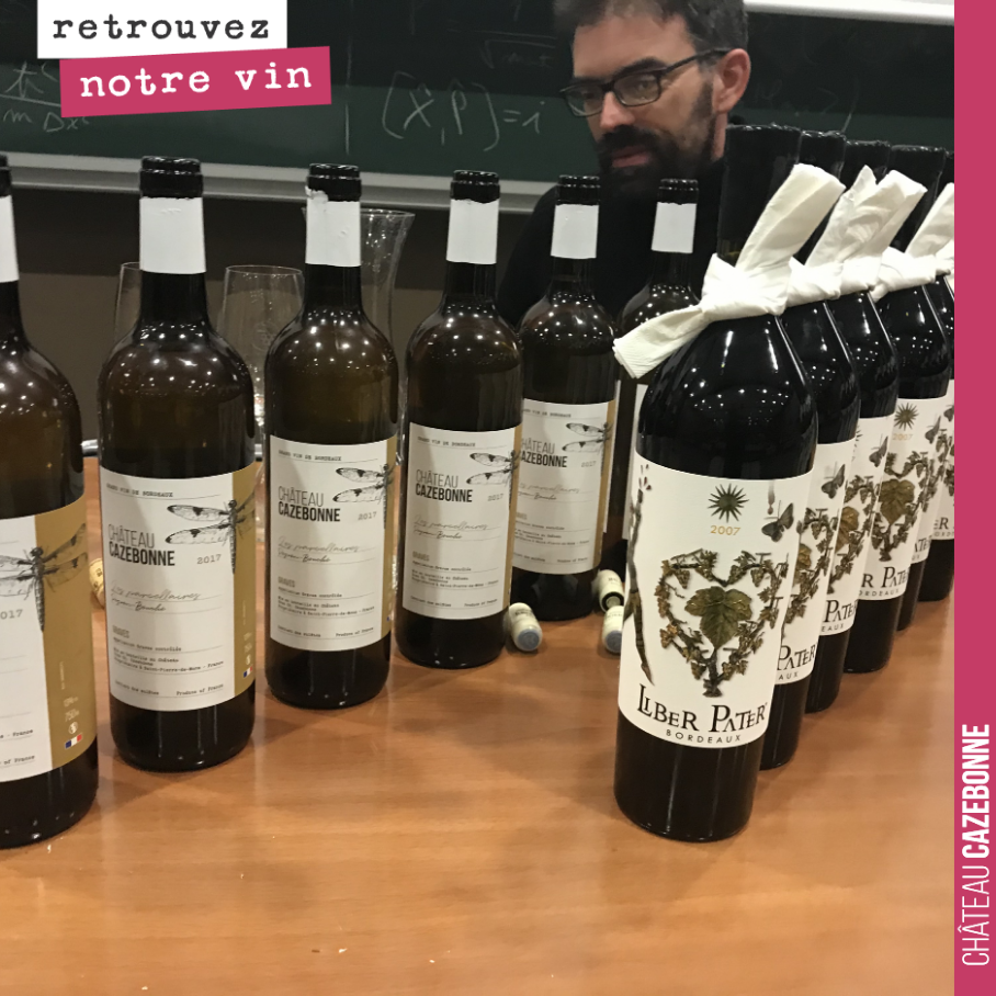Nous sommes allé faire déguster les vins de Cazebonne aux étudiants de Polytechnique et de l’Ensta. Merci à Loic Pasquet de Liber Pater pour son invitation. Cela nous a permis de faire la démonstra...
