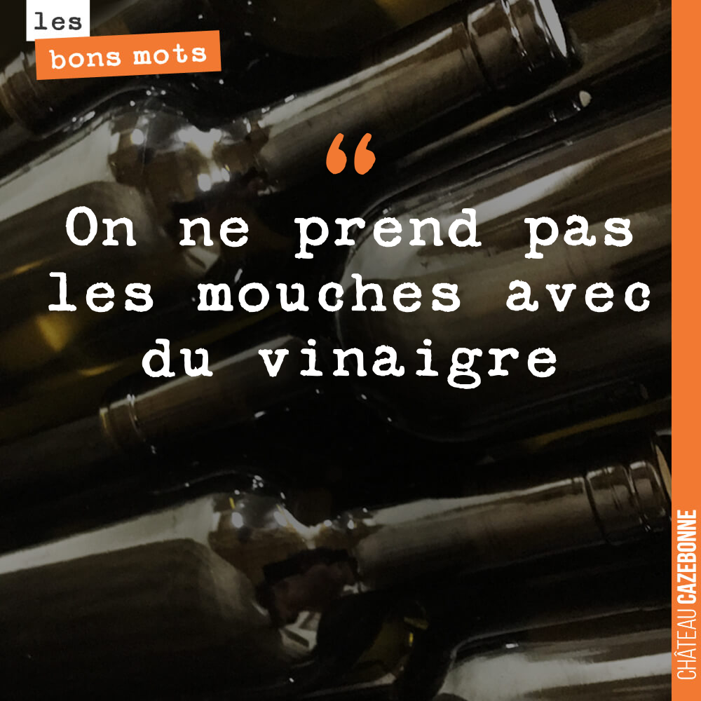 On ne prend pas les mouches avec du vinaigre