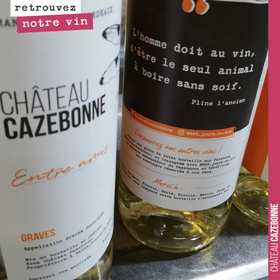 Cette année au dos de nos étiquettes de la cuvée Entre amis, nous avons disposé des citations choisies autour du vin, parmi celles qui ont le mieux fonctionné sur notre page Facebook.
Vous en pens...