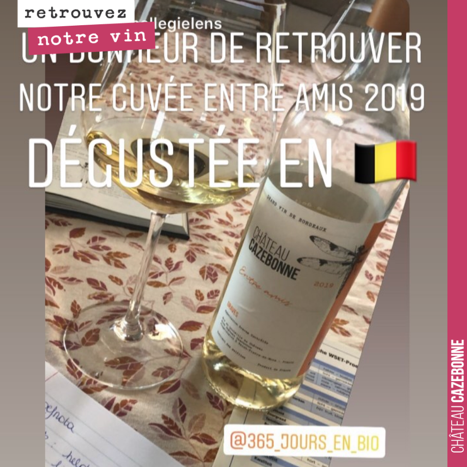 La magie des réseaux sociaux. Quand notre cuvée Entre amis est appréciée en Belgique.
Merci à Wouter de nous faire confiance et d’importer nos vins en Belgique.