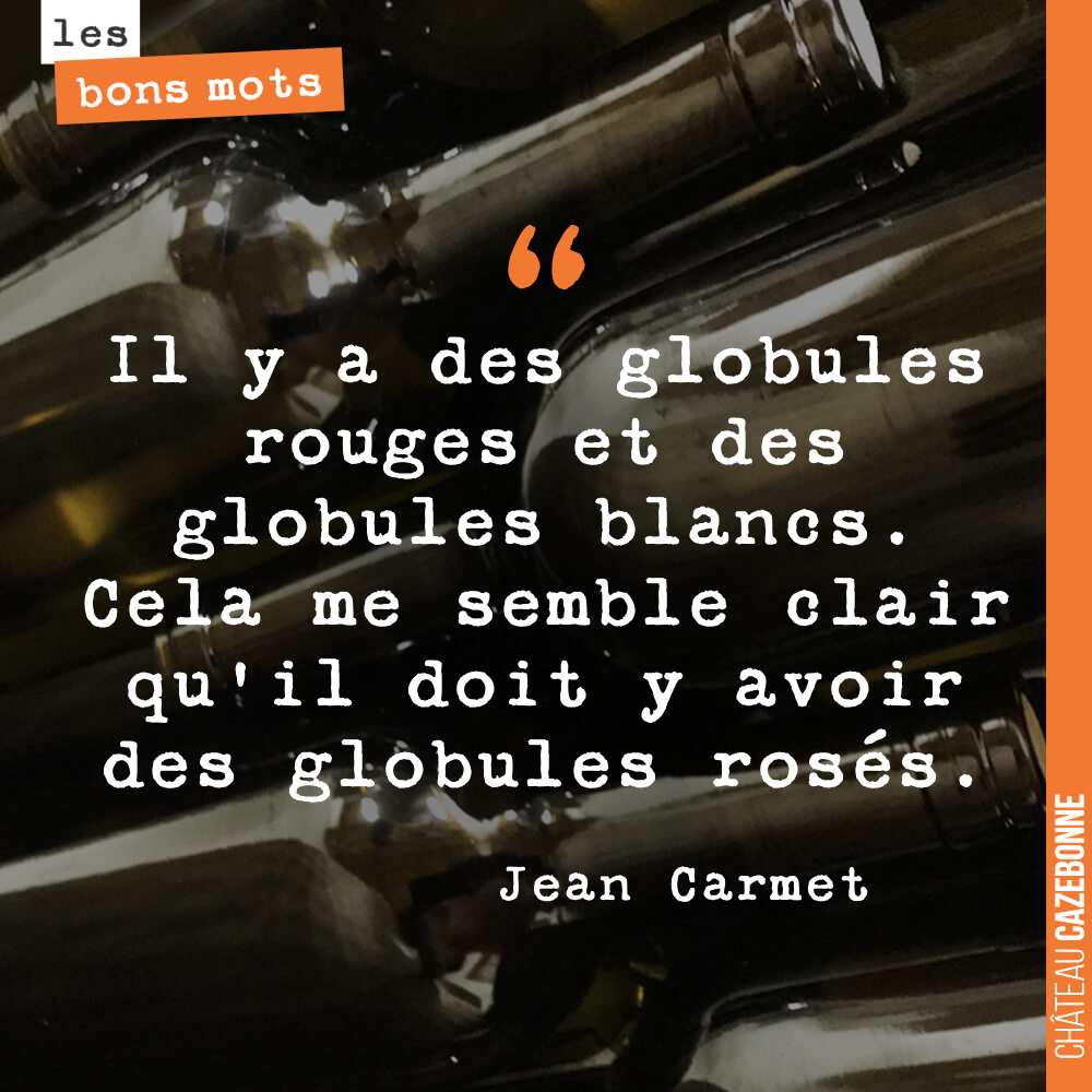 Il y a des globules rouges et des globules blancs. Cela me semble clair qu'il doit y avoir des globules rosés.