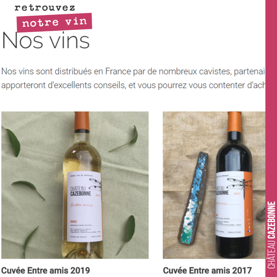 Ca y est, nous avons enfin un site de vente en ligne pour Cazebonne.
Pour le lancement, nous vous proposons de vous offrir les frais de port en France avec le code DECONFINEMENT.
Vous pouvez auss...