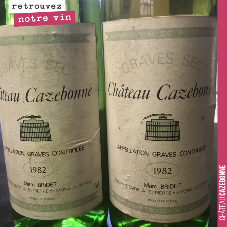 On a retrouvé ces vieilles bouteilles de Cazebonne.
Curieux de voir comment cela va goûter !