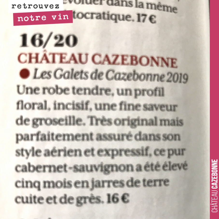 Et bim, meilleure note des Graves dans la RVF, juste derrière le Château Magence 2010, de notre voisin.
Saint-Pierre de Mons à l’honneur cette année !