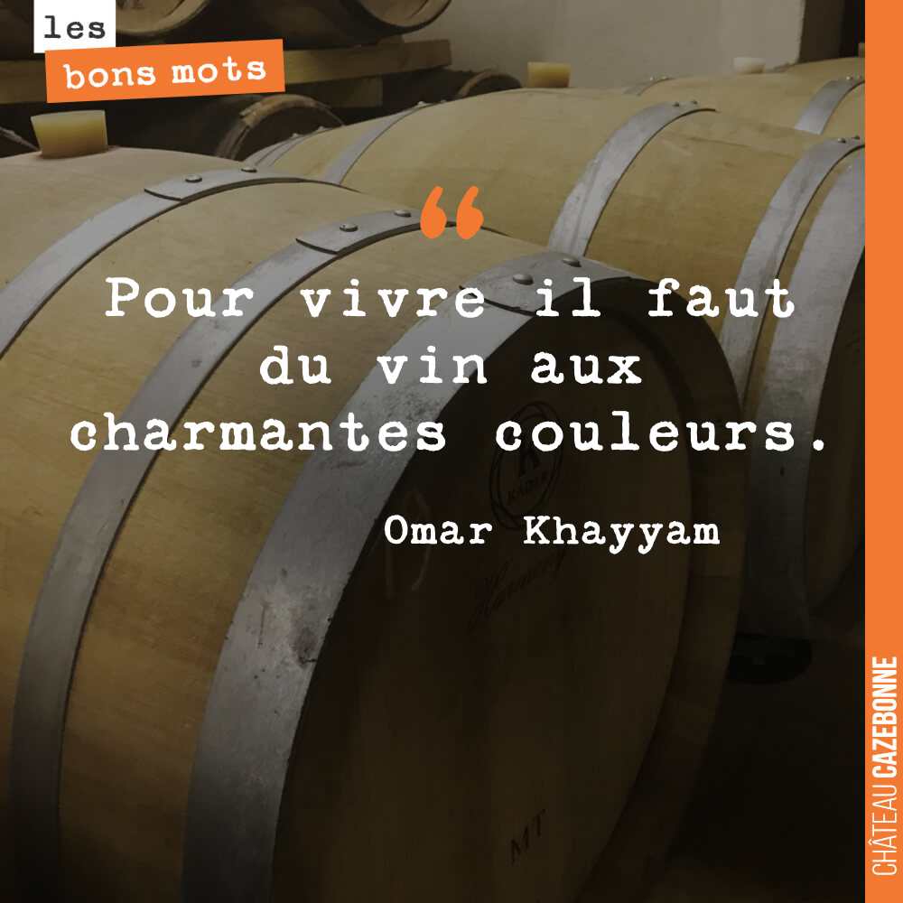 Pour vivre il faut du vin aux charmantes couleurs.