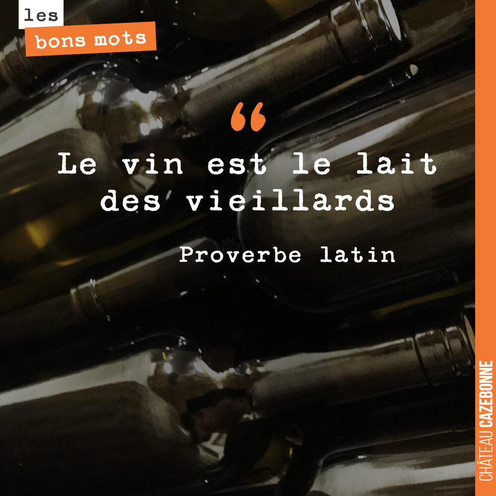 Le vin est le lait des vieillards