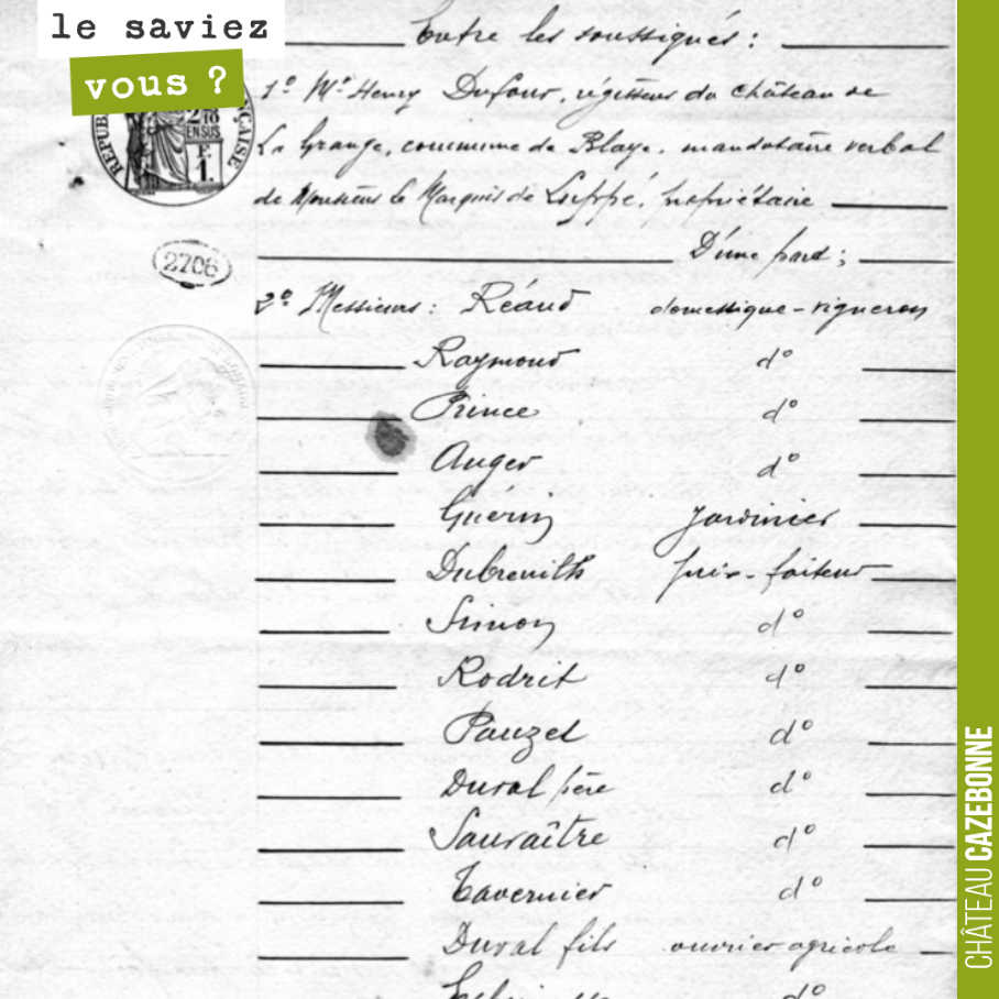 Vous connaissez la définition de la piquette ? Vous saviez que l’on pouvait faire un contrat à son sujet ?
La piquette, c’était un vin que les ouvriers du domaine pouvaient réaliser en remettant l...