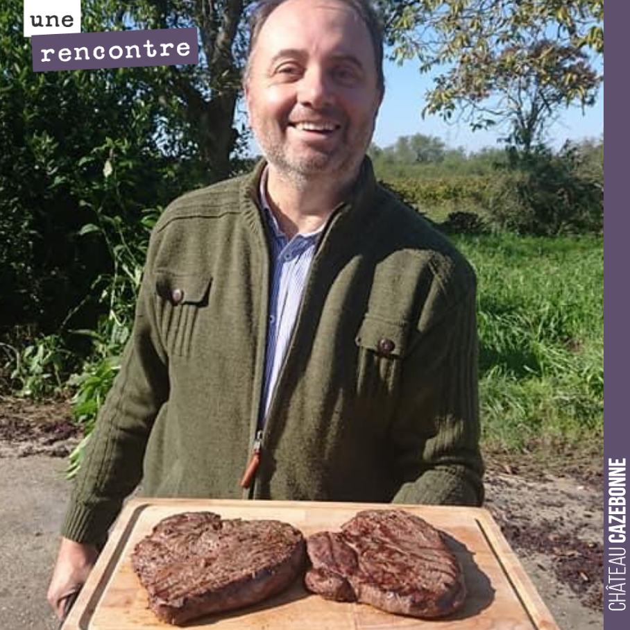 Quand David nous prépare l’entrecôte lors des portes ouvertes.