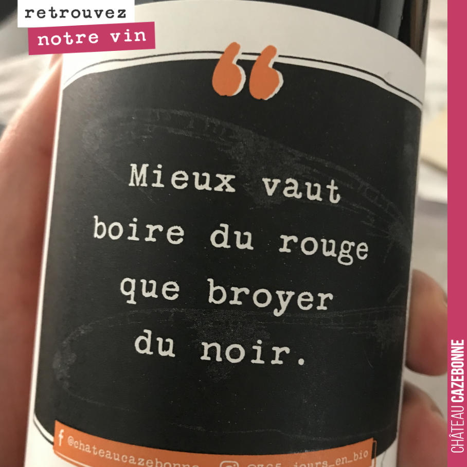 Voici notre devise pour l’étiquette d’Entre amis, Graves rouge 2019.
Vous êtes d’accord ?