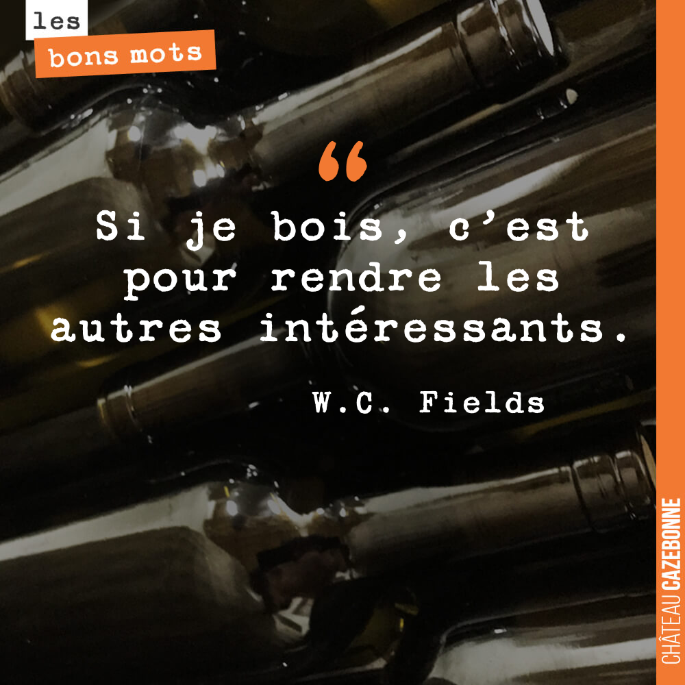 Si je bois, c'est pour rendre les autres intéressants