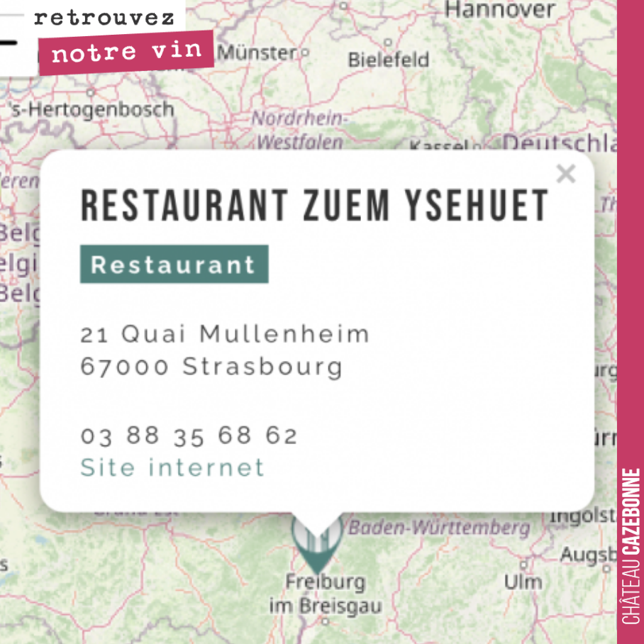 Ce très bel établissement vient de goûter nos vins et a décidé de mettre à sa carte, quatre de nos cuvées dont le magnifique parcellaire Argile ocre de Bouché.
Cela nous touche beaucoup, en plein ...