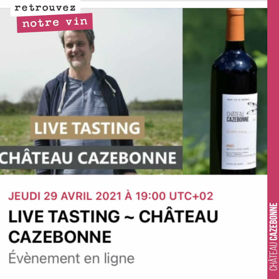 Rejoignez nous pour cette échange autour d’une dégustation des vins de Cazebonne. Je serai accompagné par Nicolas Jamin, notre œnologue, qui vous parlera de notre approche et de la biodynamie.
Ins...
