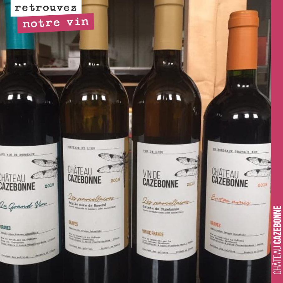 Toute la gamme des vins de Cazebonne, au Luxembourg.