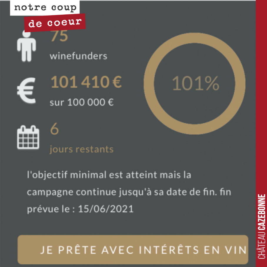 Merci à tous pour votre participation.
Coïncidence ou pas, on a atteint les 100 000€ de prêt le jour de notre plantation. On ferme ce soir la collecte.
On a hâte de voir pousser ces cépages oub...