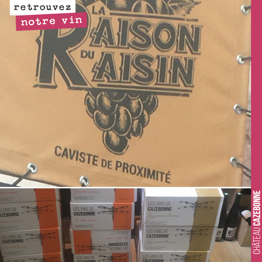 Retrouvez notre vin à Sélestat (67) à La raison du raisin.
Très content, on est si peu présent dans l’Est de la France.