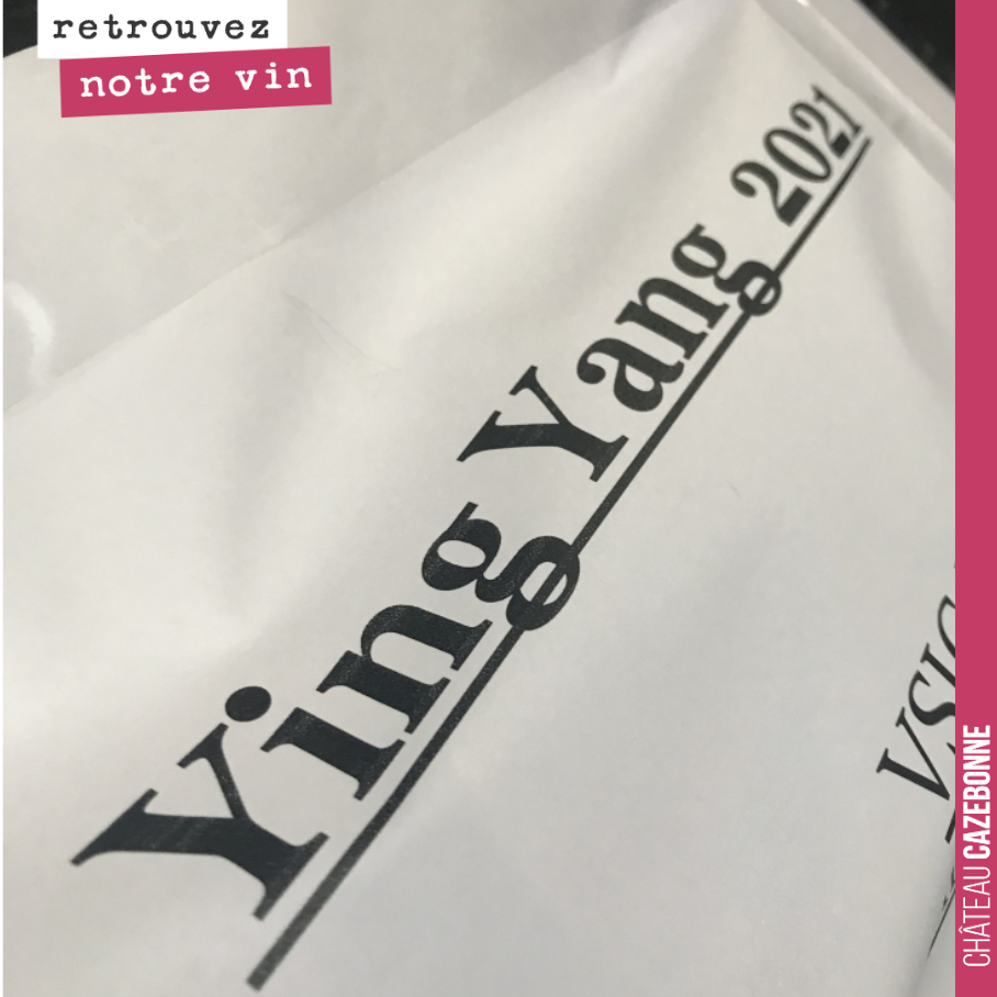 On vous prépare une nouvelle cuvée. On vient de la mettre en bouteille. On vous en dis plus la semaine prochaine.
Et promis il n’y aura pas de G sur Yin sur l’étiquette définitive. Pour l’instan...