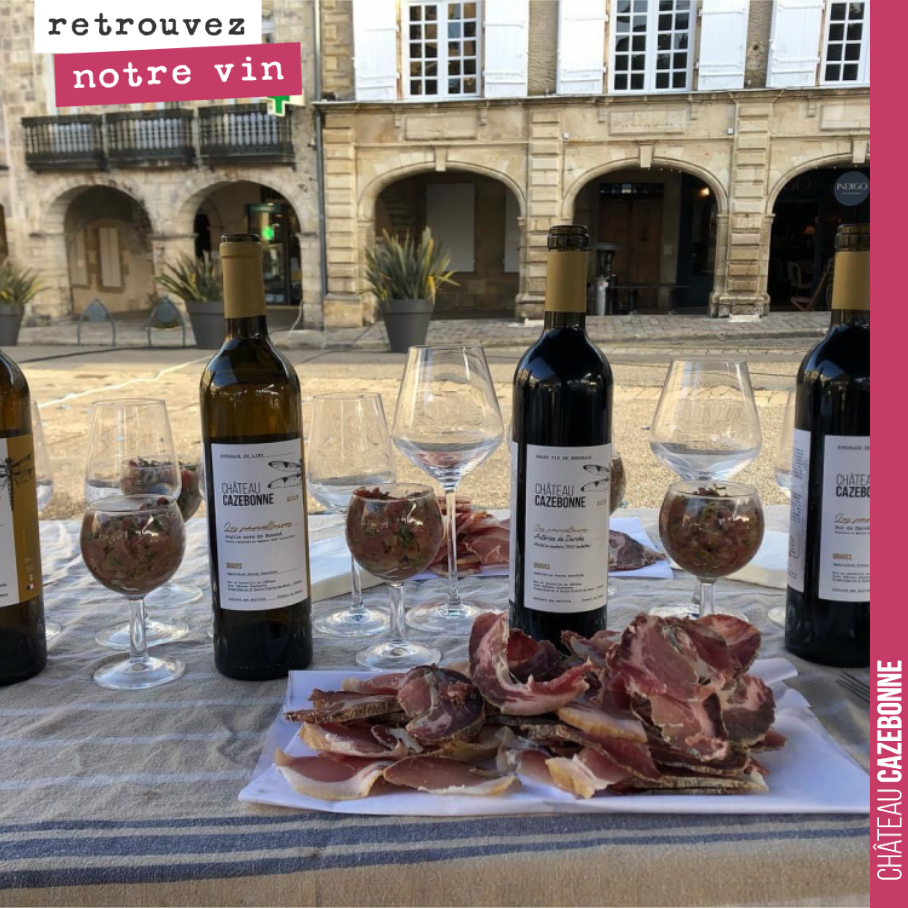 A Bazas, à l’occasion de la fête du Boeuf gras, pour accompagner un magnifique porc fermier de la Ferme Lou Bazades.