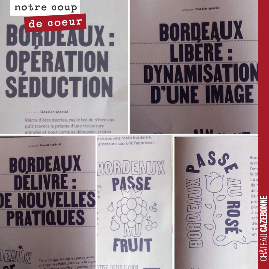 Quelle bonne surprise de voir que le petit ballon consacre un dossier complet au renouveau des vins de Bordeaux avec mise en avant du mouvement des Bordeaux Pirate 🏴☠️.
Bordeaux se réinvente...