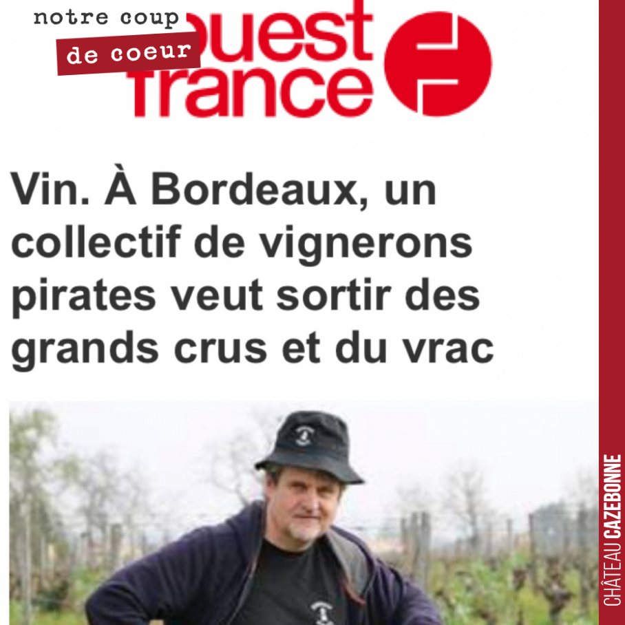 Merci à Vincent Trouche pour cet article sur le collectif des Bordeaux Pirate 🏴☠️
Un mouvement qui veut donner de la lumière aux vins d’auteurs, une troisième voie à Bordeaux entre les crus...