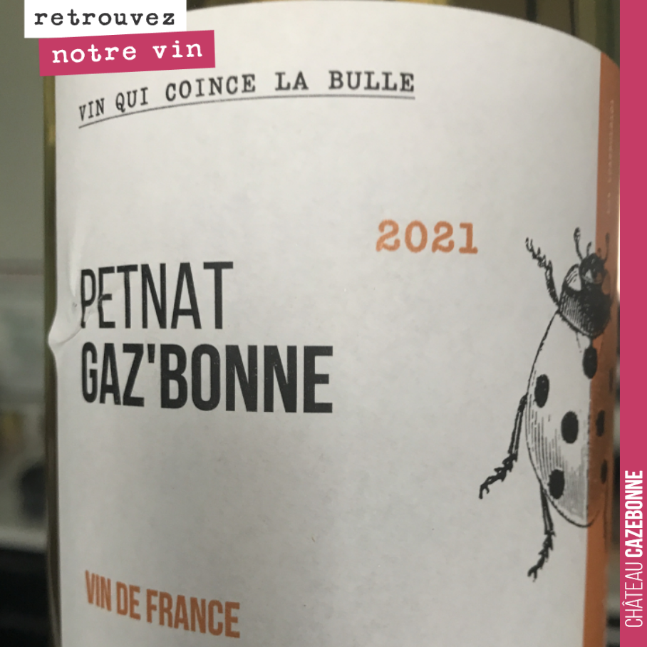 Un peu de Gaz’bonne pour les fêtes ?
Super bulle, gourmande à souhait issue de Sauvignon. Vin non dégorgé qui contient quelques dépôts de levures. Âmes sensibles s’abstenir.
Plus sérieusement, ...