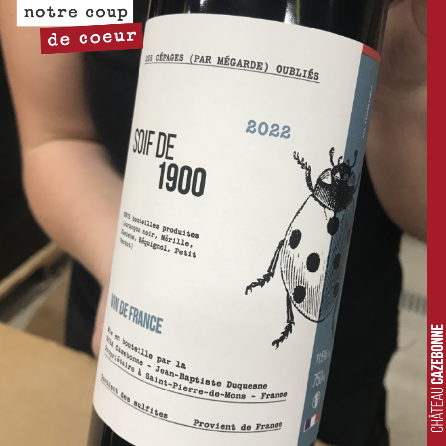 Ça y est, notre nouvelle cuvée Soif de 1900 est étiquetée.
Merille, Castets, Jurançon noir et Petit verdot.
11,5% vol
Que du bonheur !
À retrouver sur notre site internet ou chez nos cavistes p...