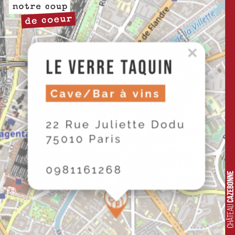 Retrouvez nos vins dans cette superbe adresse parisienne.
Et toutes les adresses où boire du Cazebonne près de chez vous sur notre site (rubrique Partenaires).