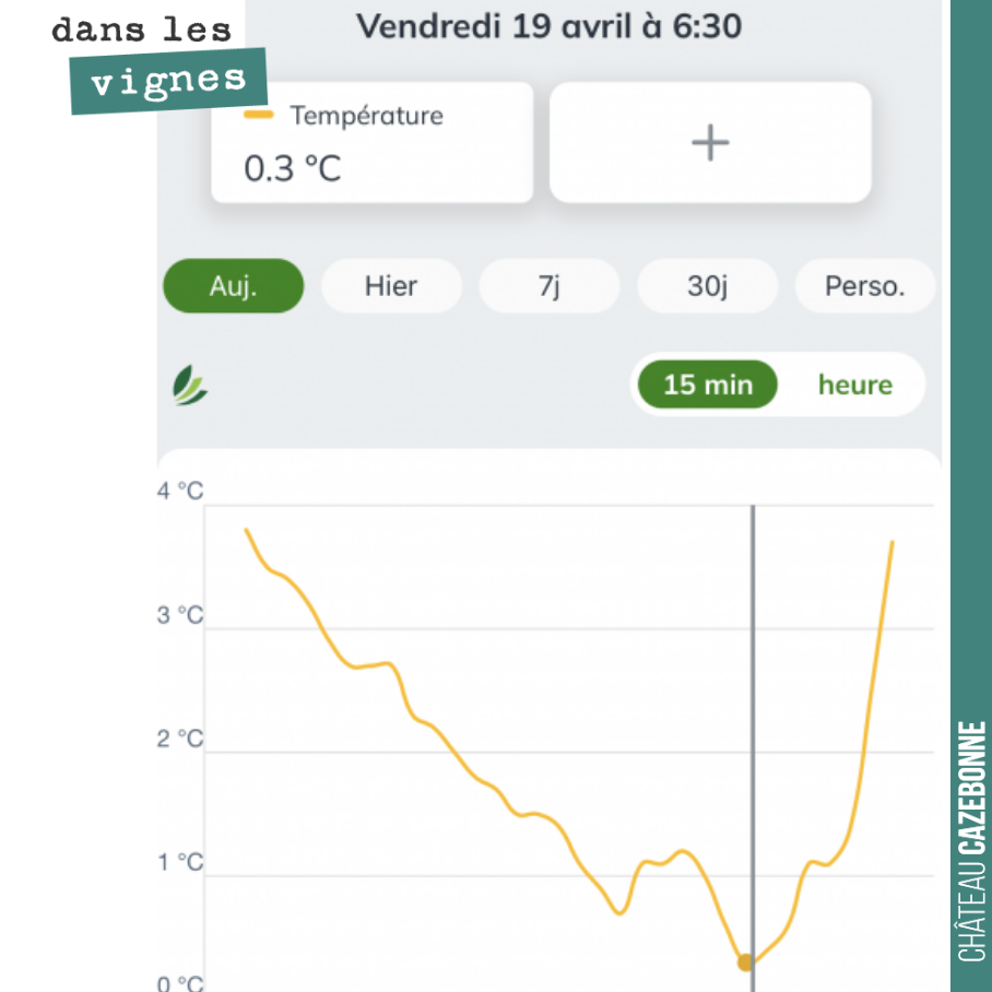 On n’est pas passé loin de la catastrophe ce matin. Le météo nos annonçait deux à trois degrés au matin et les températures sont descendus à zéro sur la station météo, cela veut dire du gel sur les...